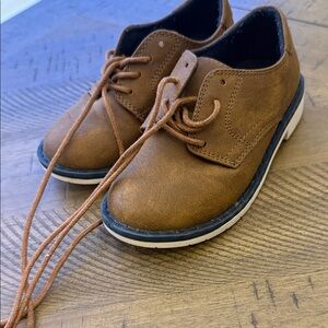 Kids Brown Casual Lace-Up Shoes